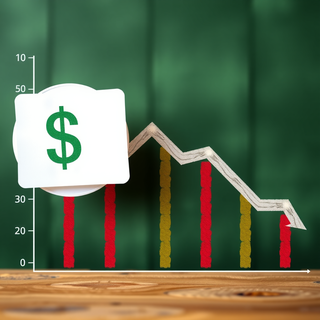 Finanční graf zobrazující peněžní toky s šipkami nahoru a dolů, reprezentující řízení cash flow během ekonomické nejistoty